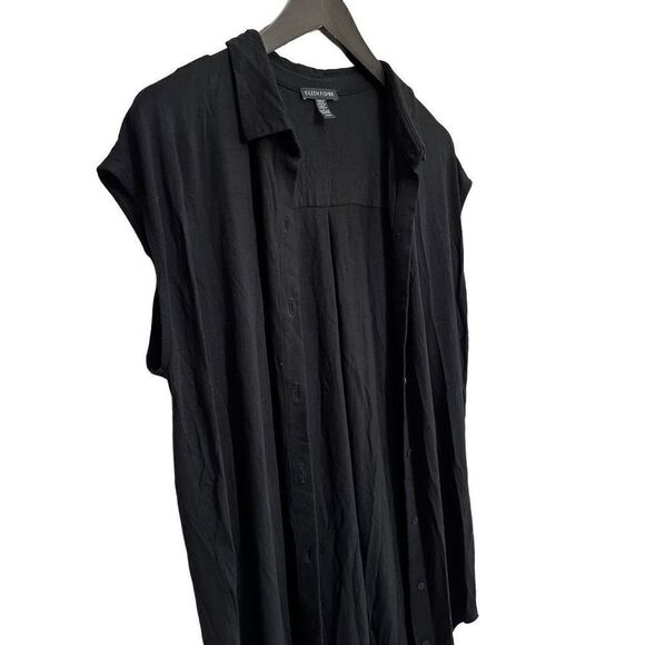 eileen fisher Short Sleeve Button-Down Shirt size medium - Picture 2 of 7
